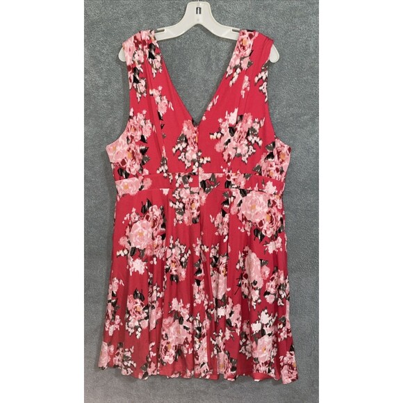 Torrid Dress Womens 22 Floral Lined Sleeveless Colorful Sleeveless Flare Zip Up - Picture 10 of 11